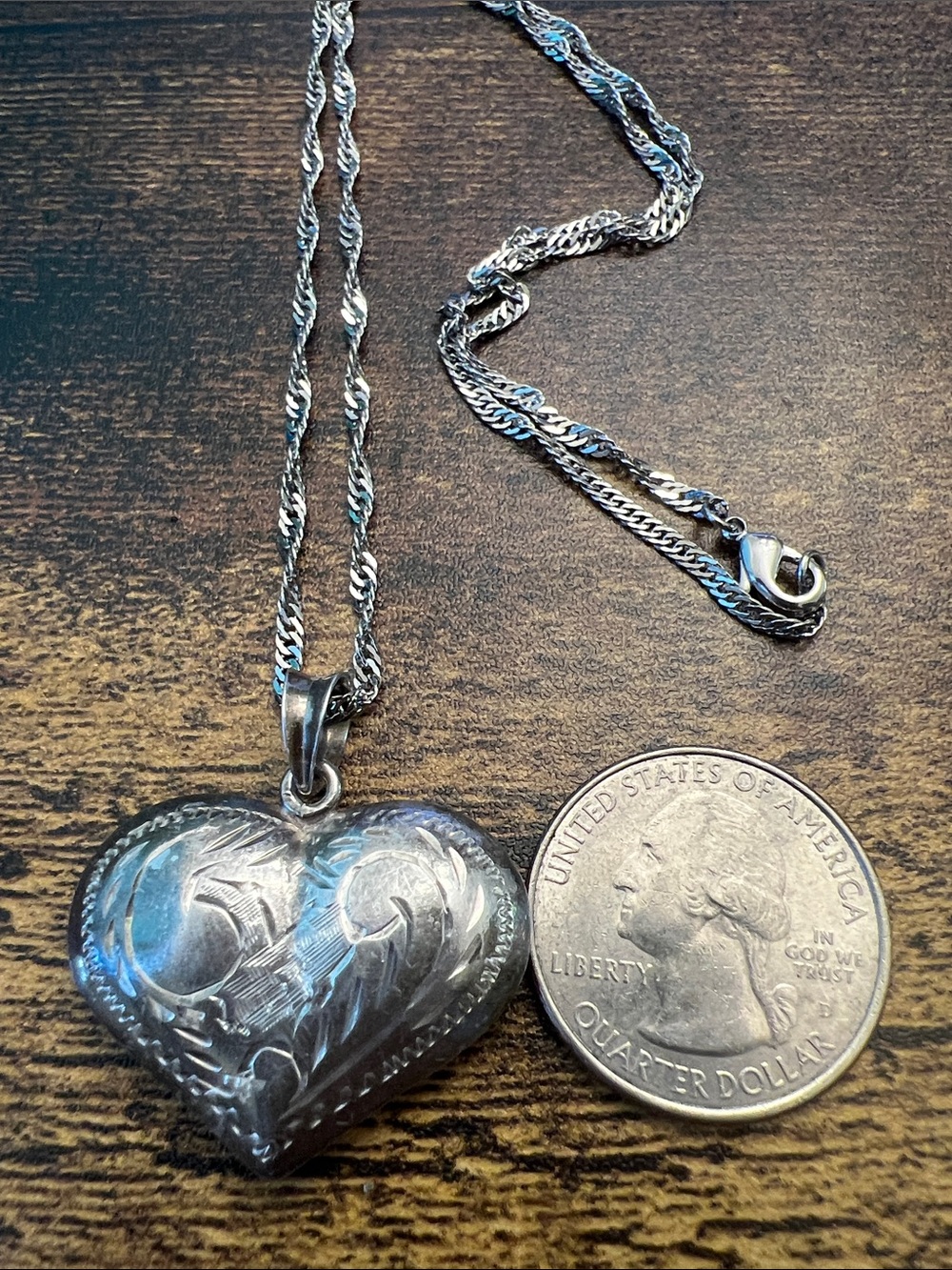 Sterling  Silver Heart Necklace